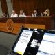 Durante la audiencia sobre el voto accesible que se llevó adelante en el Senado. Foto: TSJE