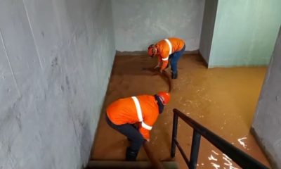 Túnel inundado. Foto: captura de video