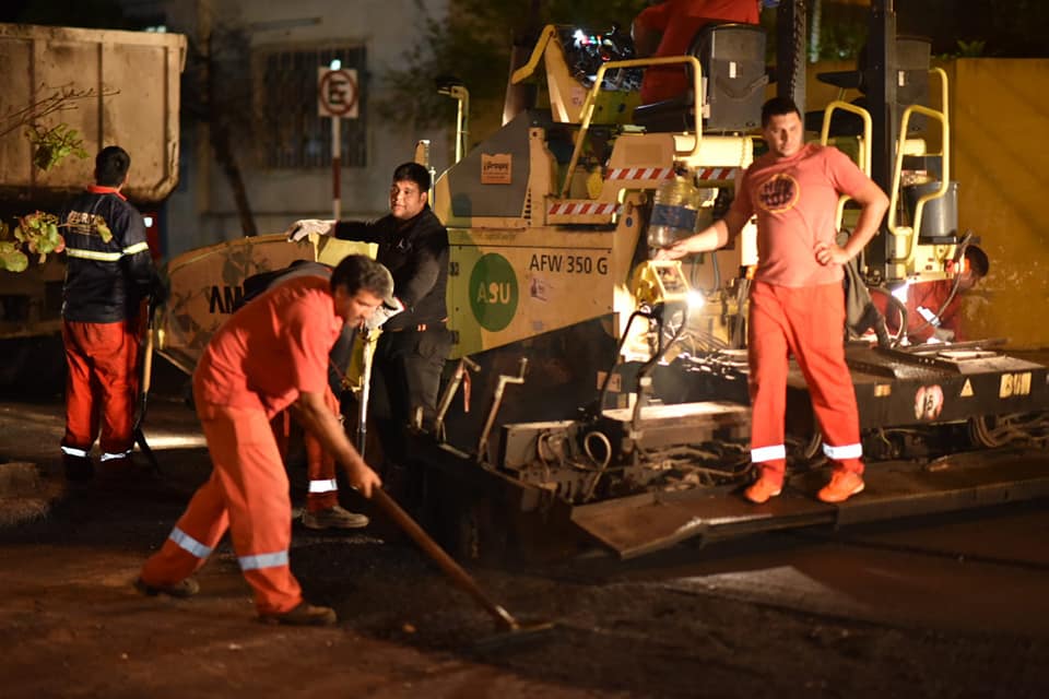 Trabajos en zona de calles Milano hasta Félix Bogado. Foto: Municipalidad de Asunción