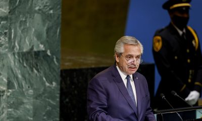 Alberto Fernández ante la ONU. Foto: El País