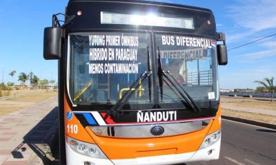 Bus híbrido de la empresa Ñanduti. Foto: MOPC.