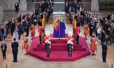 La capilla ardiente de la reina Isabel II en Westminster en el 2022. Foto: Infobae.