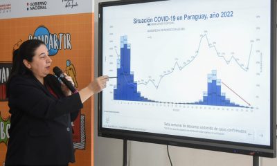 Doctora Sandra Irala, de Vigilancia de la Salud, durante la conferencia de prensa de este viernes. Foto: Prensa Salud