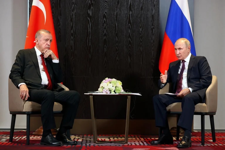 Tayyip Erdogan y Vladimir Putin. Foto: Infobae.