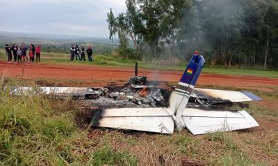 La avioneta fue incinerada, según informaciones preliminares. Foto: Gentileza