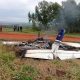 La avioneta fue incinerada, según informaciones preliminares. Foto: Gentileza