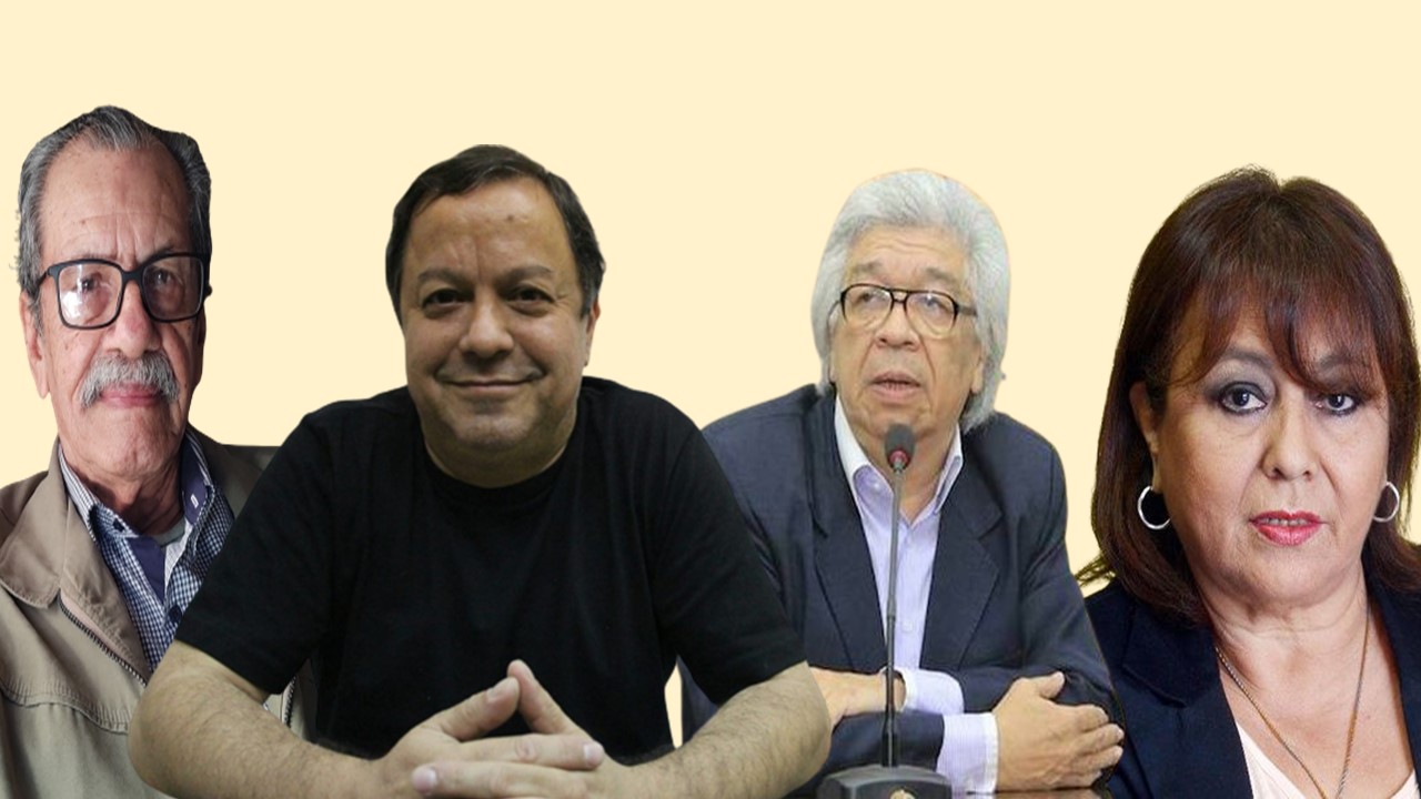 Alcibiades González Delvalle, Andrés Colmán Gutiérrez, Bernardo Neri Farina y Teresa Godoy. Cortesía