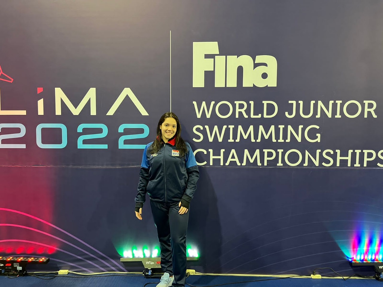 Astrid Caballero tuvo una destacada participación durante la tercera jornada de este jueves en el mundial junior de natación. GENTILEZA.