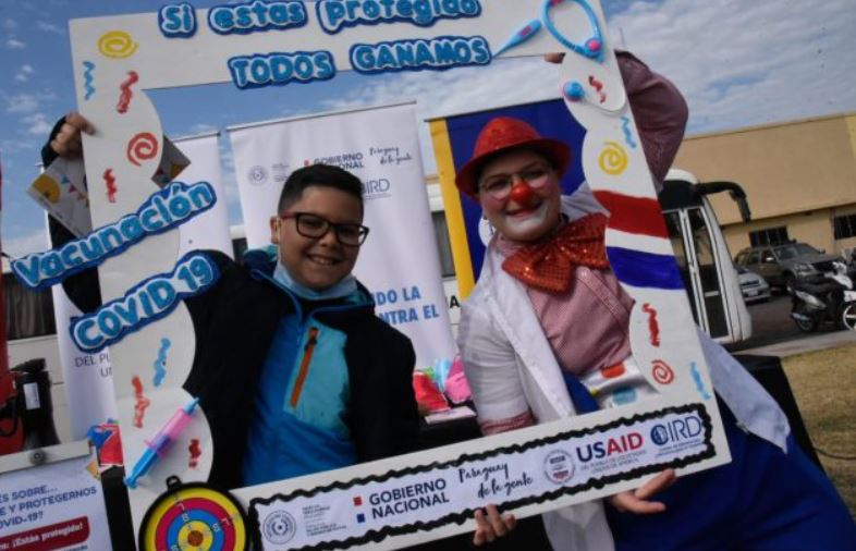 Lanzamiento de la campaña de vacunación en la Costanera de Asunción. Foto: MSPBS