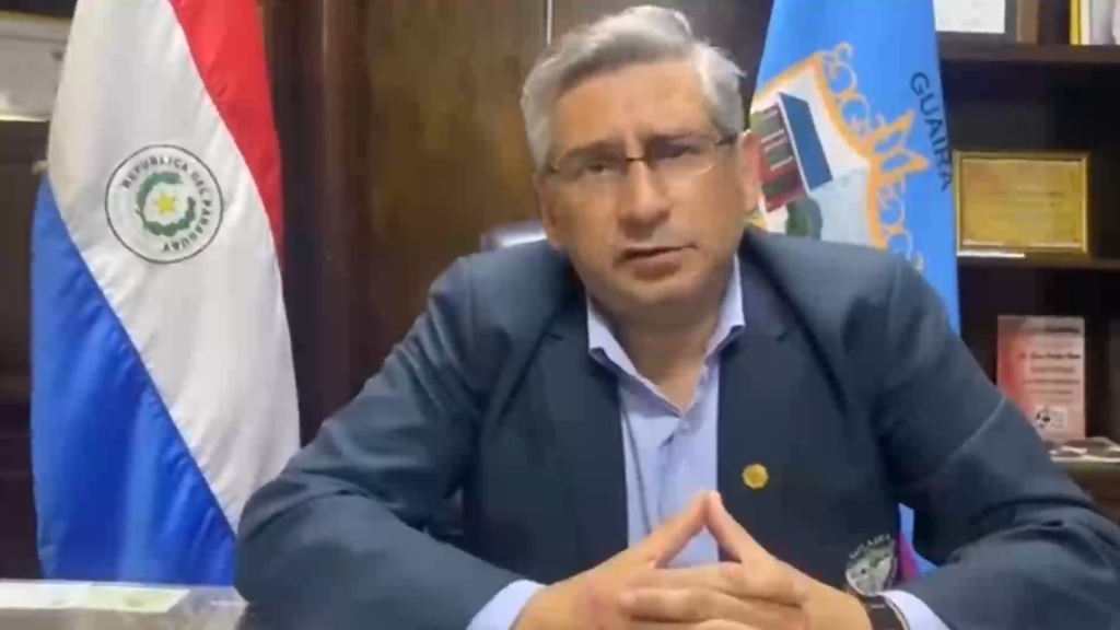 Juan Carlos Vera, gobernador. Captura de video