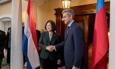 Tsai Ing-wen, presidenta de Taiwán y Mario Abdo Benítez, presidente de Paraguay. Foto: Gentileza