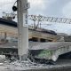 Plataforma de tren dañada después de un terremoto de magnitud 6,9, en la estación Dongli en Hualien. Foto: Infobae.