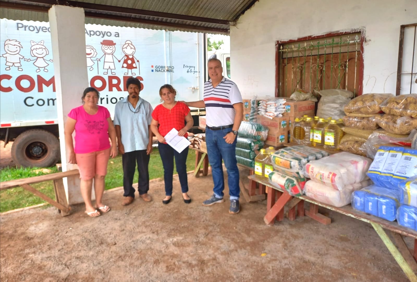 El Ministerio de Desarrollo Social (MDS) entregó unos 6.000 kilos de alimentos a comedores de algunos distritos de Alto Paraná. Foto: MDS