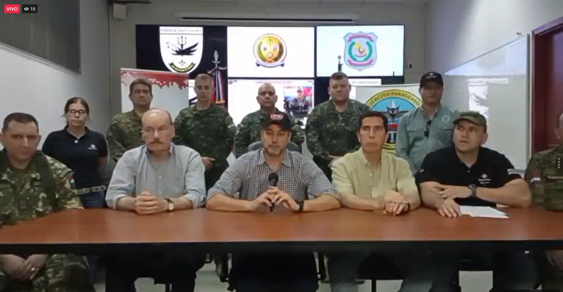 Conferencia de prensa de las autoridades en la zona norte. Foto: Radio 780 AM