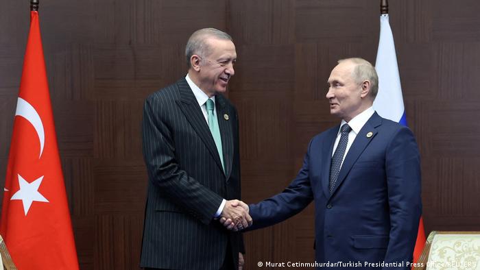 El presidente ruso, Vladimir Putin, y su homólogo turco, Recep Tayyip Erdogan. Foto: DW.