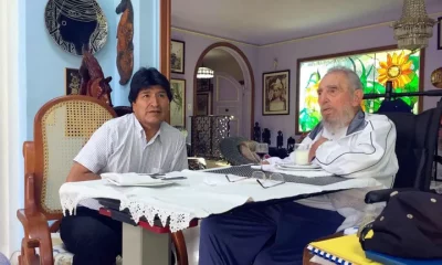 Evo Morales en una visita a Fidel Castro. Foto: Infobae.