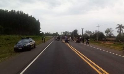 Manifestantes en ruta. Foto: Gentieza.