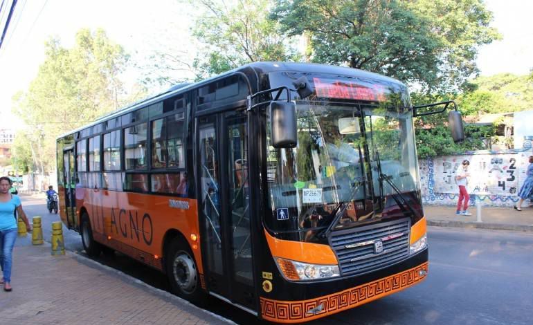 Los buses prestan servicio especial por estos días. Foto: MOPC.