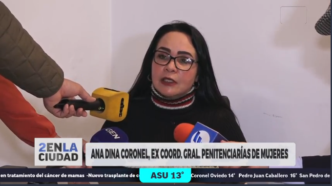 Ana Dina Coronel, excoordinadora de Establecimientos Penitenciarios. Foto: GenTV
