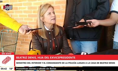 Beatriz Denis, hija del exvicepresidente secuestrado dio una conferencia de prensa. Foto: Radio 780 AM