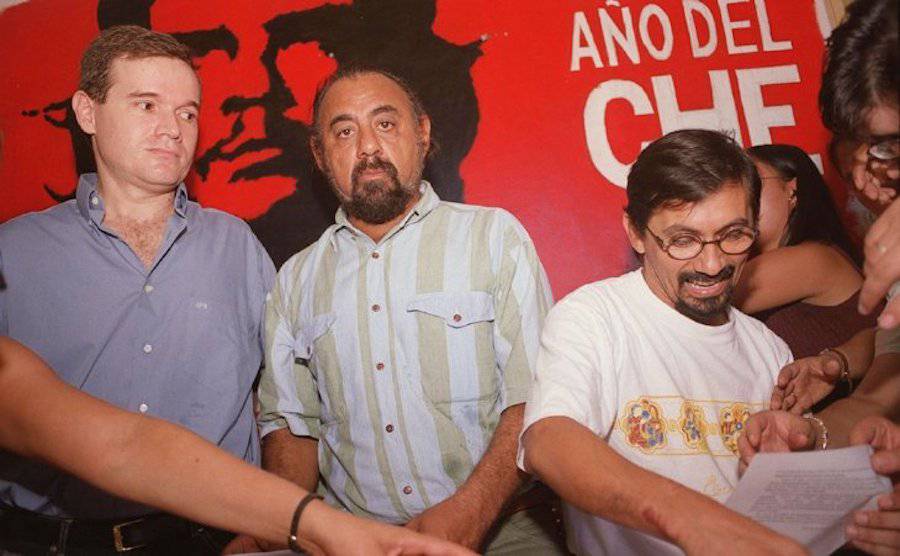 Juan Arrom, Víctor Colmán y Anuncio Martí, acusados de secuestrar a María Edith Bordón. Foto: Gentileza