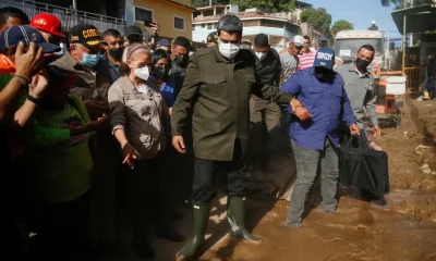 Nicolás Maduro recorrió la zona del desastre. Foto: Infobae