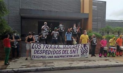 Una manifestación que se realizó en su momento frente a Canal 9. Foto: SPP