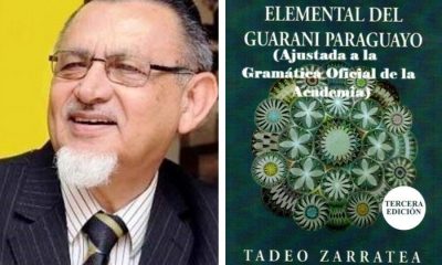 Tadeo Zarratea y la portada de su libro. Cortesía