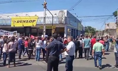 Los sindicalistas generan caos en el tránsito. Foto: captura