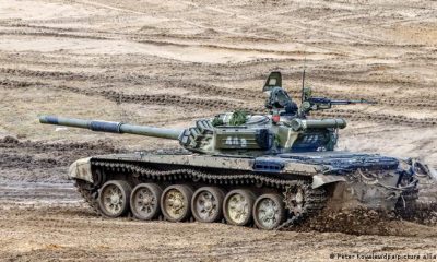 Un tanque T-72B participa en los ejercicios conjuntos realizados antes de la invasión a Ucrania. Foto: DW
