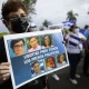 Una persona en una protesta por la liberación de presos políticos en Nicaragua. Foto: Infobae