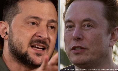 Volodimir Zelenski y Elon Musk. Foto: DW.