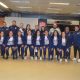 Ya en el aeropuerto internacional Silvio Pettirossi las chicas y miembros del cuerpo técnico posando antes de abordar el vuelo que los llevaría hasta Colombia. Foto: Óscar Villalba.