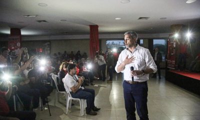 Mario Abdo Benítez en acto político. Foto: Gentileza