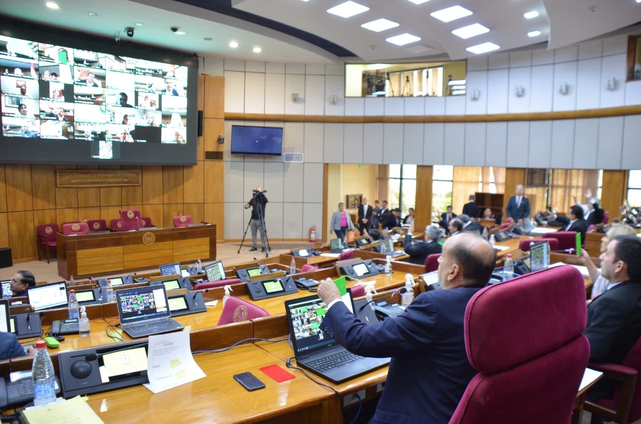 Sesión ordinaria de la Cámara de Senadores. Foto: Gentileza