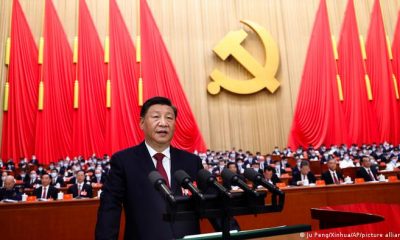 Xi Jinping. Xi Jinping durante su discurso en la ceremonia de apertura del 20º Congreso del Partido Comunista, en Pekín. Foto: DW