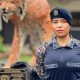 La agente Yina Pérez, nueva agente motorizada del Grupo Lince. Foto: Lince Py