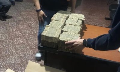 Parte del dinero incautado. Foto: Gentileza.