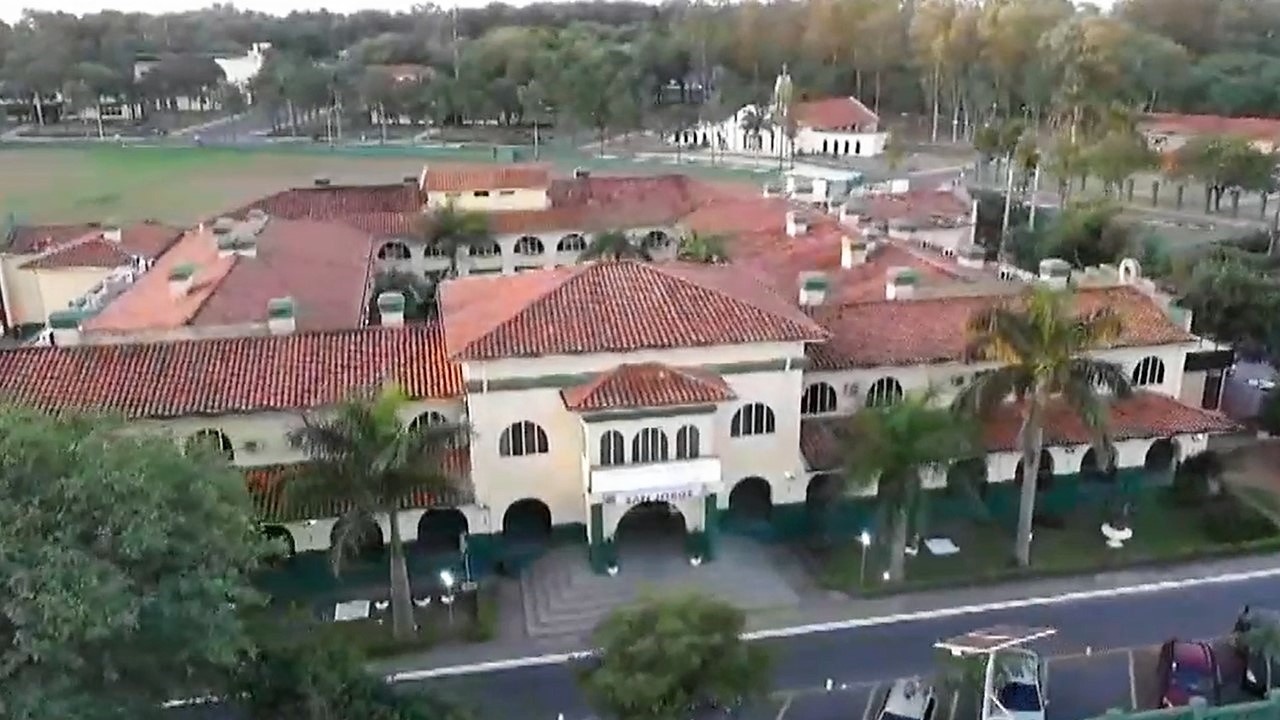 Vista aérea del Hospital San Jorge. Gentileza