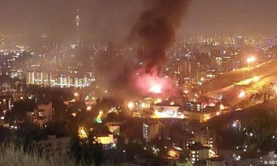 Imágenes del incendio en la prisión de Evin, el mayor centro penal de la capital iraní, Teherán. Foto: DW