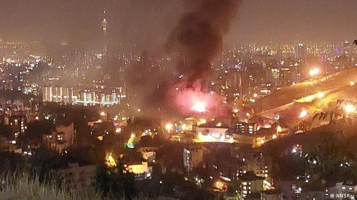 Imágenes del incendio en la prisión de Evin, el mayor centro penal de la capital iraní, Teherán. Foto: DW