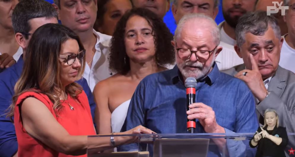Lula dio un contundente discurso tras conocerse su victoria.Captura de video.
