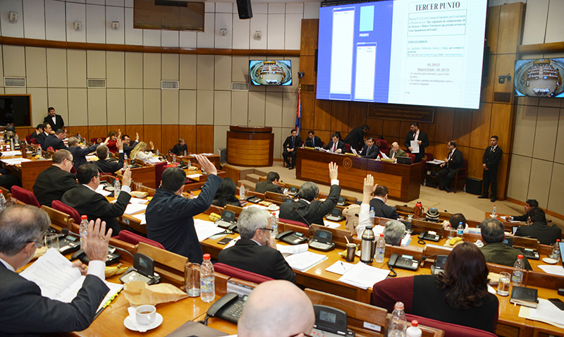 Sesión ordinaria de la Cámara de Senadores. Foto: Gentileza