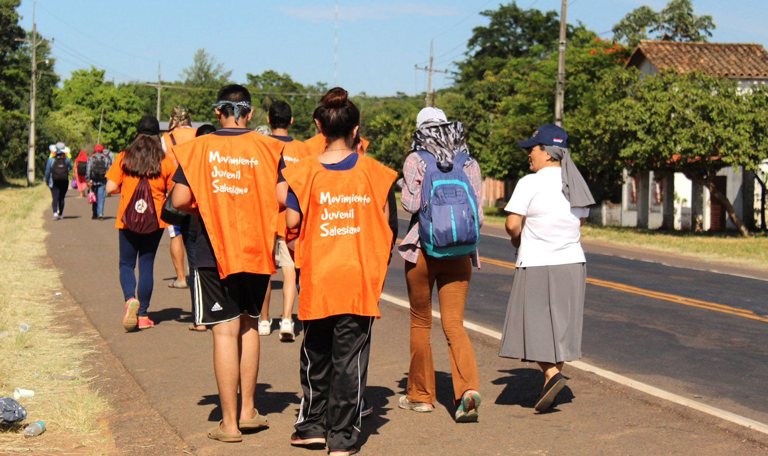 Camino a Caacupé con el acompañamiento en la oración para quienes así lo deseen. Foto: Salesianos Paraguay.