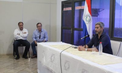 Conferencia de prensa del presidente de la República, Mario Abdo Benítez en Itapúa. Foto: Gentileza.