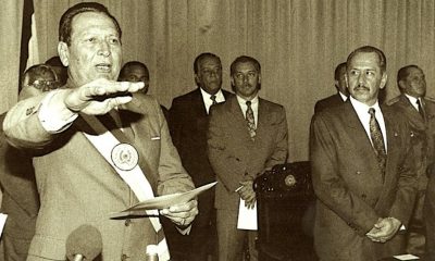 1989. El general Andrés Rodríguez asume la presidencia de la República, tras el golpe militar. Archivo