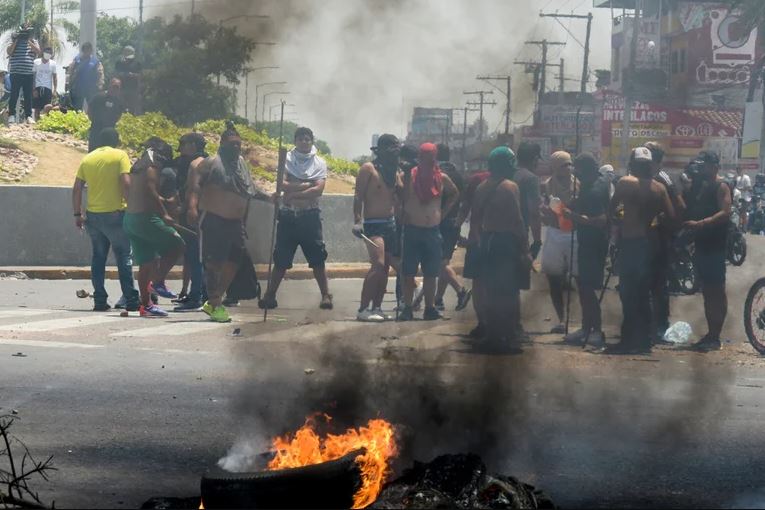 Protesta en Santa Cruz. Foto: Infobae.