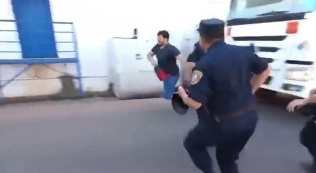 Captura de video del momento en que se produjo el incidente.