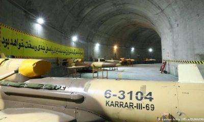 Bunker subterráneo de misiles y drones en un lugar desconocido en Irán. Foto: DW.