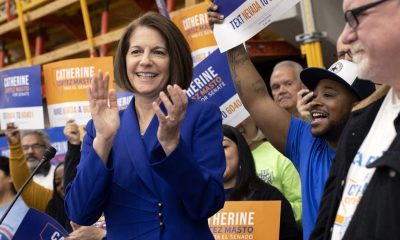 Catherine Cortez Masto, minutos después de dar su primer discurso tras el triunfo en su reelección al Senado. Foto: El Pais.